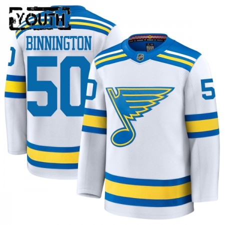 Lasten NHL St. Louis Blues Pelipaita 2025-26 Fanatics Premium Binnington Vieras Jordan Valkoinen Lasten NHL St. Louis Blues Pelipaita 2025-26 Fanatics Premium Binnington Vieras Jordan Valkoinen